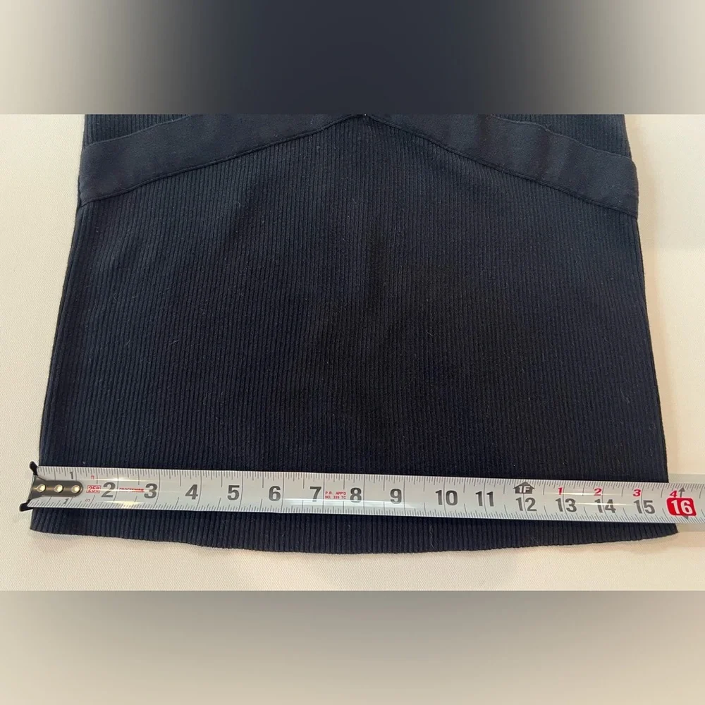 Cynthia Steffe Ribbed Knit Crisscross Stretch Black Medium Dressy Tank - Picture 5 of 9